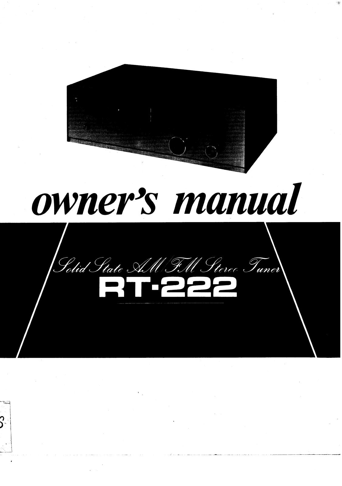 Rotel RT-222 User Manual