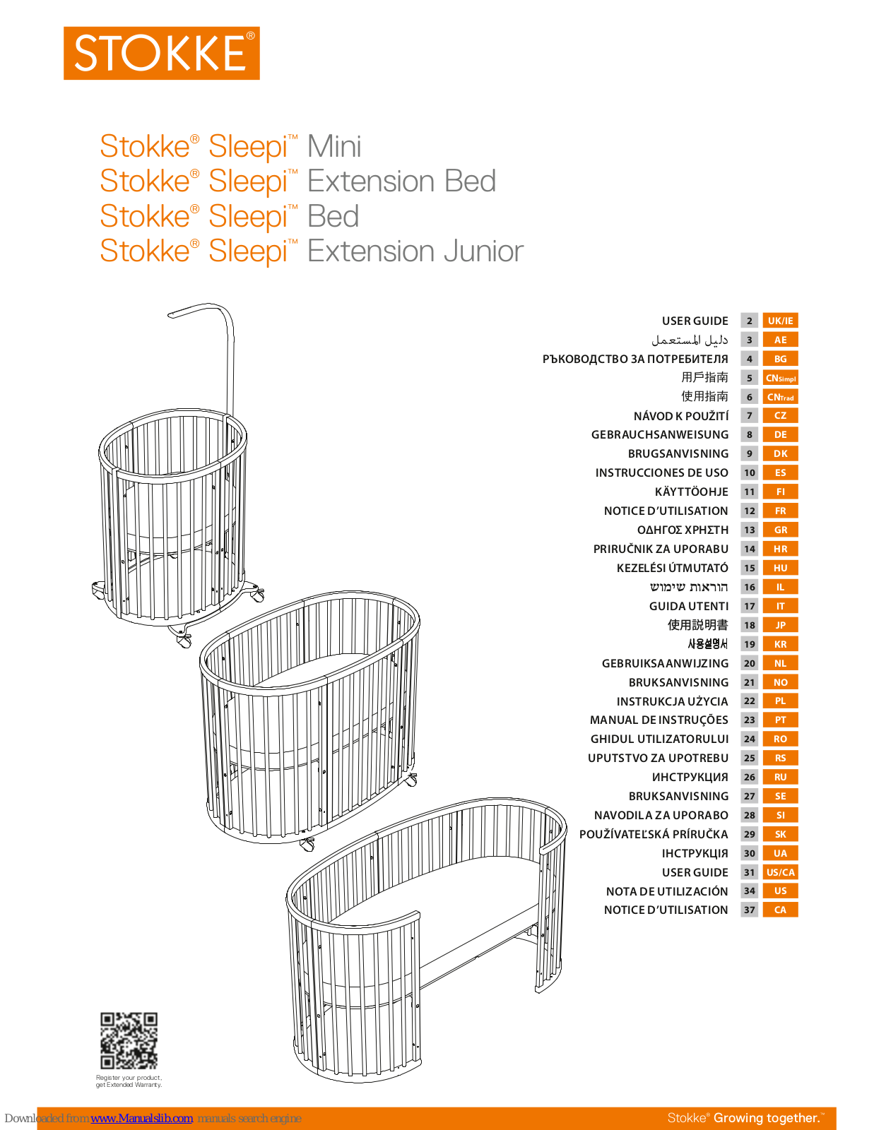 Stokke Sleepi, Sleepi Extension Bed, Sleepi Bed, Sleepi Extension Junior Mini User Manual