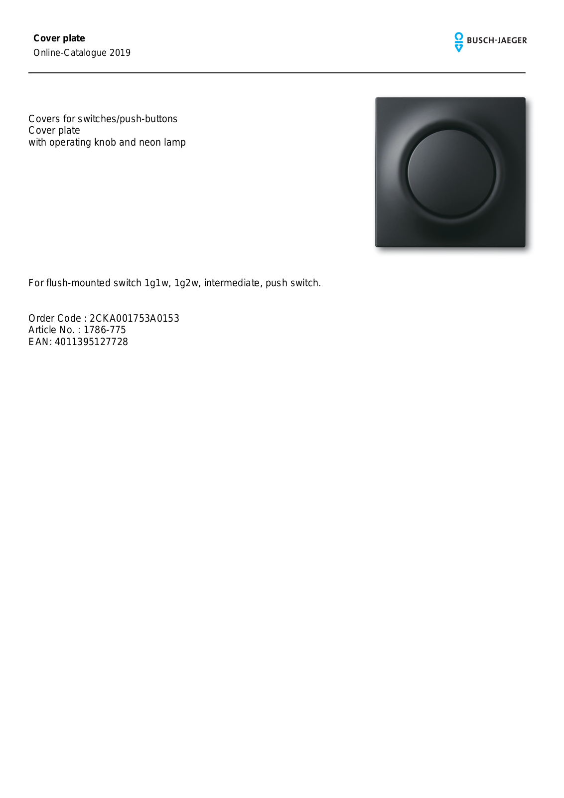 Busch-Jaeger 1786-775 User Manual - ManualMachine.com