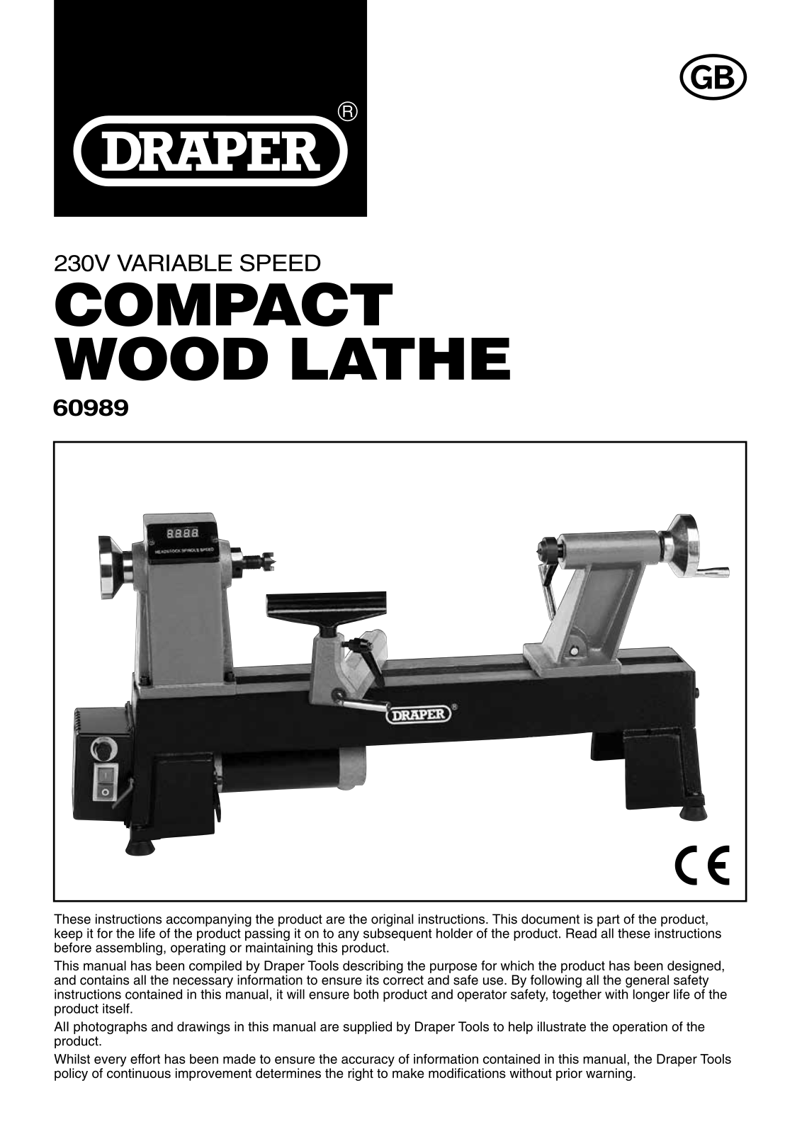 Draper Tools 60989 Instructions - ManualMachine.com