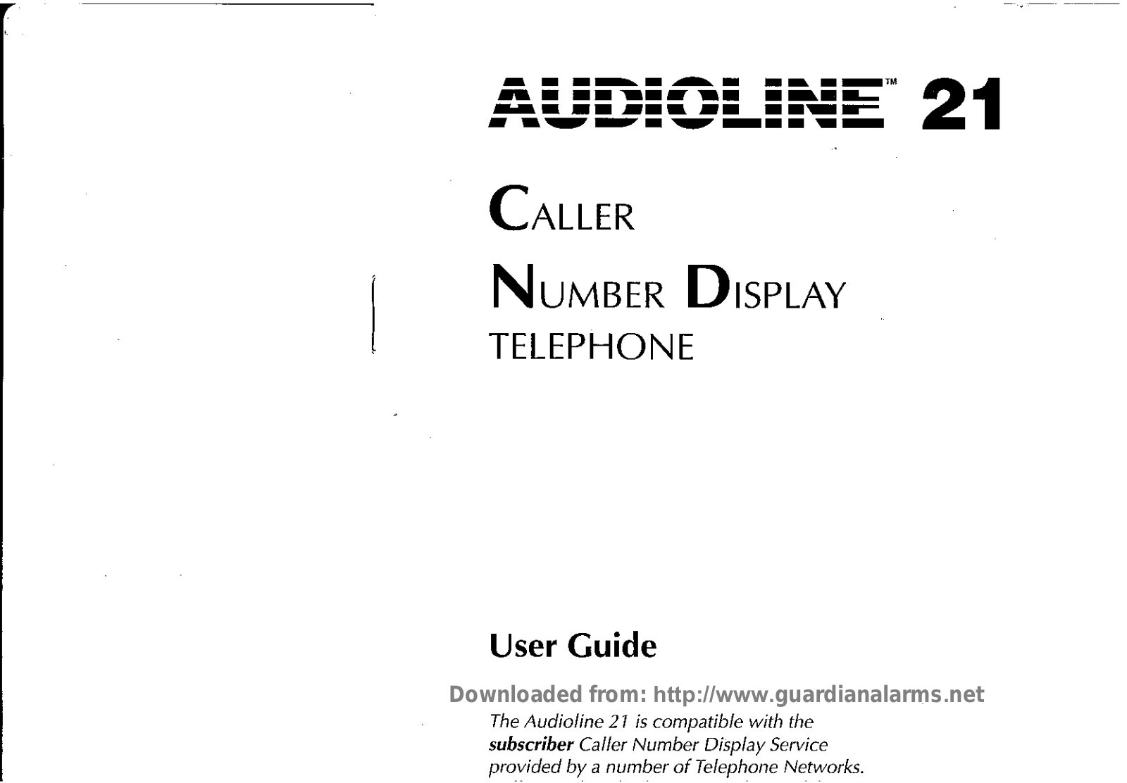 Audioline 21 User Manual