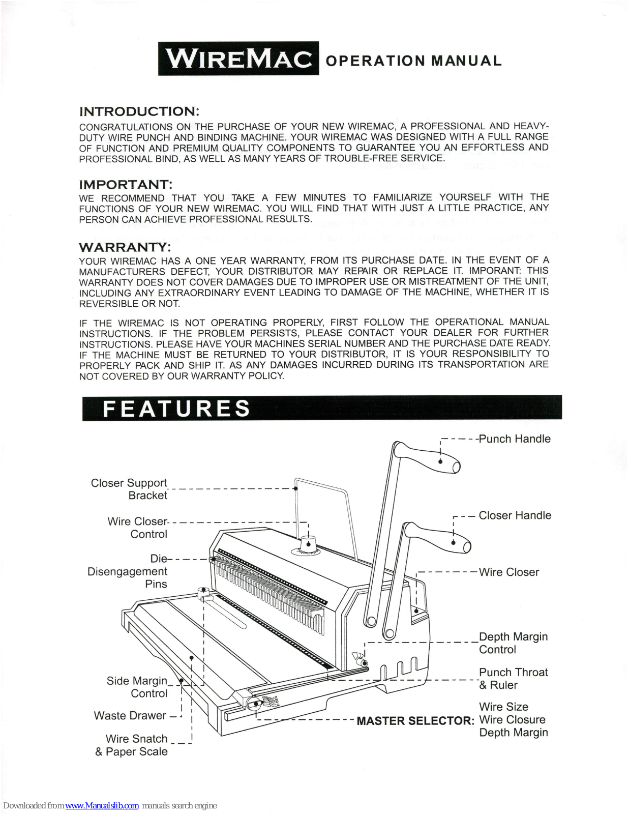 WireMac 31, 21 Operation Manual - ManualMachine.com