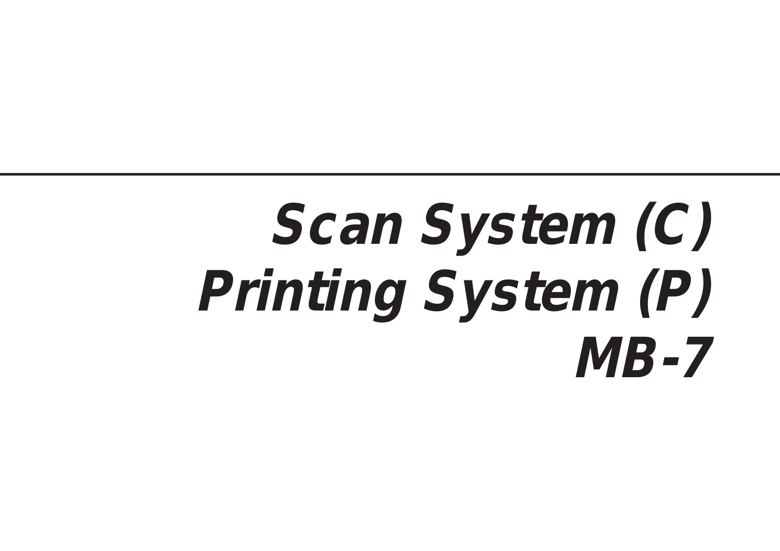 Mita-Kyocera PS-P, MB-7 PARTS LIST