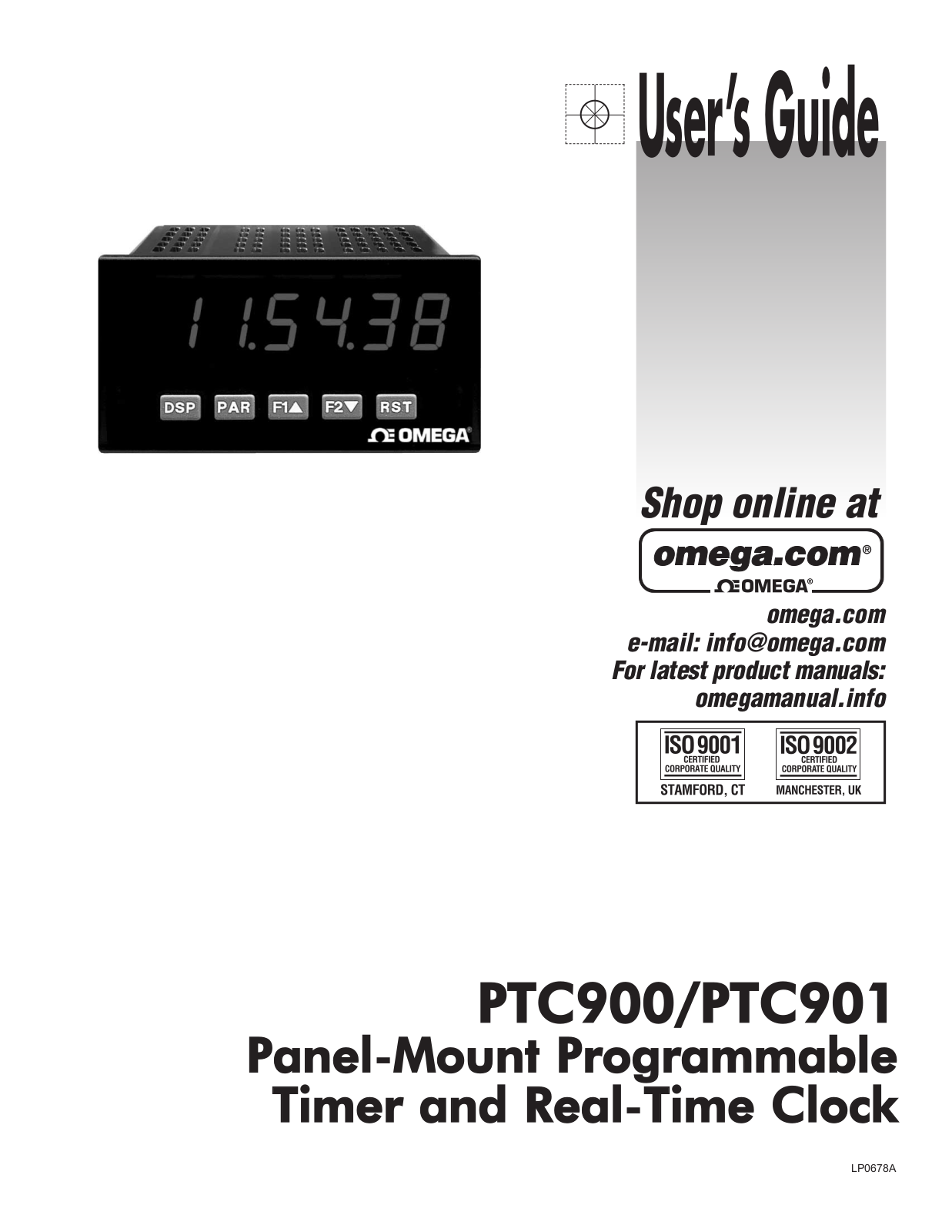 Omega PTC900 User Manual