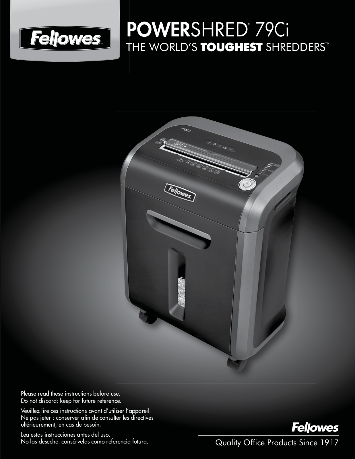 Fellowes 79Ci User Manual