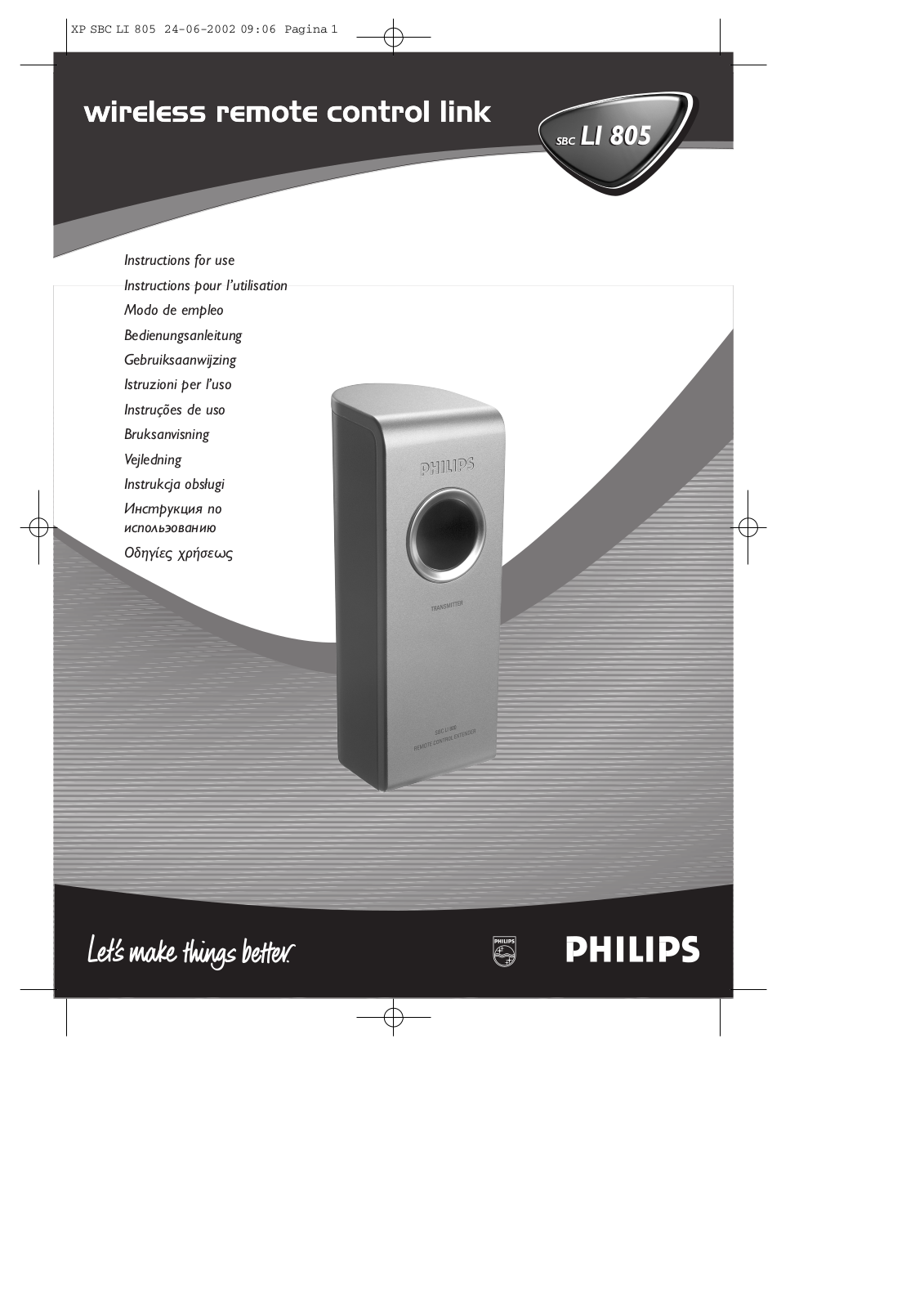 Philips SBCLI805/05, SBCLI805/00 User Manual