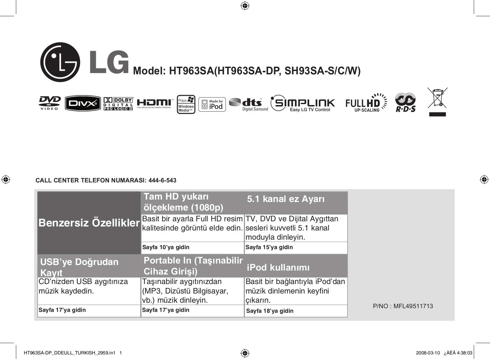 Lg HT963SA User Manual