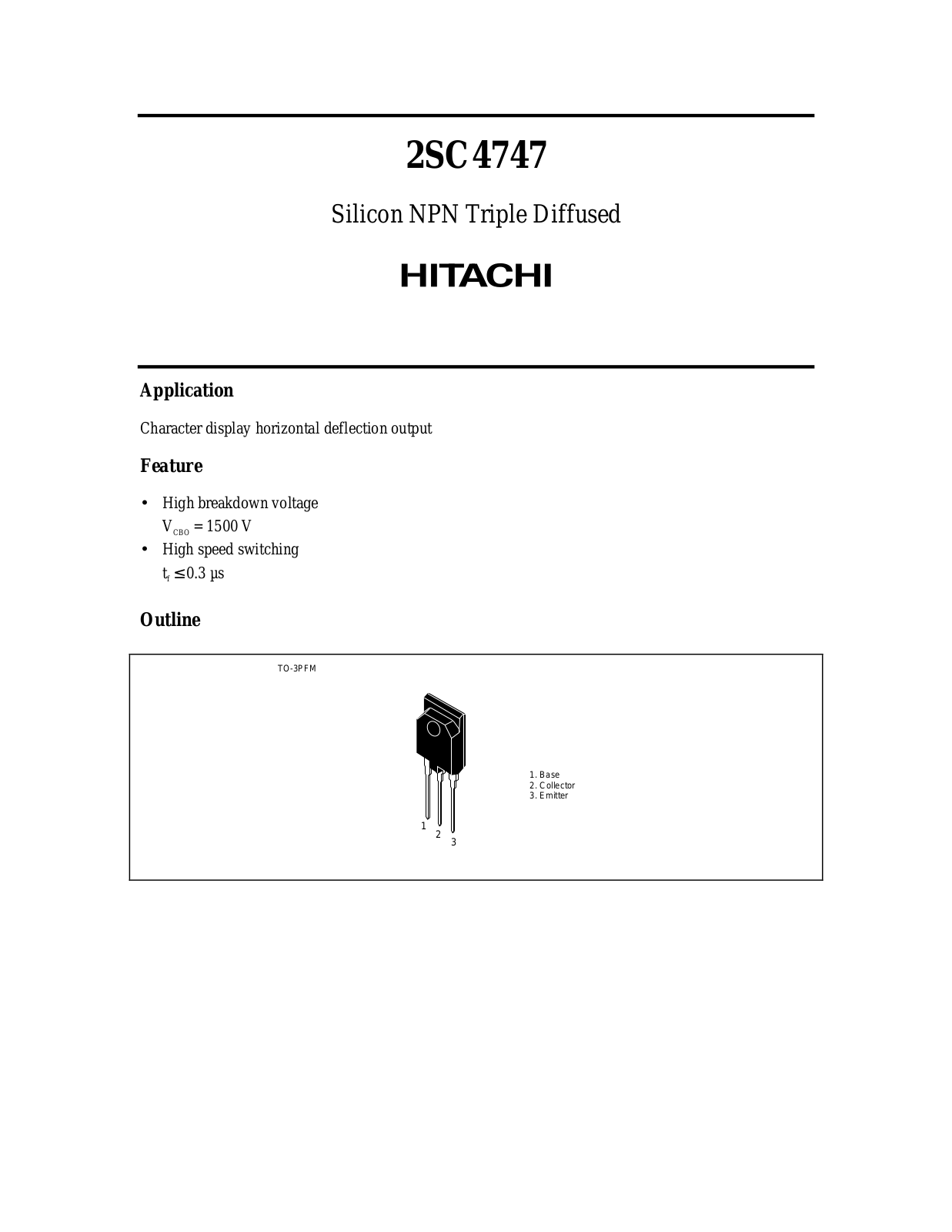 HIT 2SC4747 Datasheet