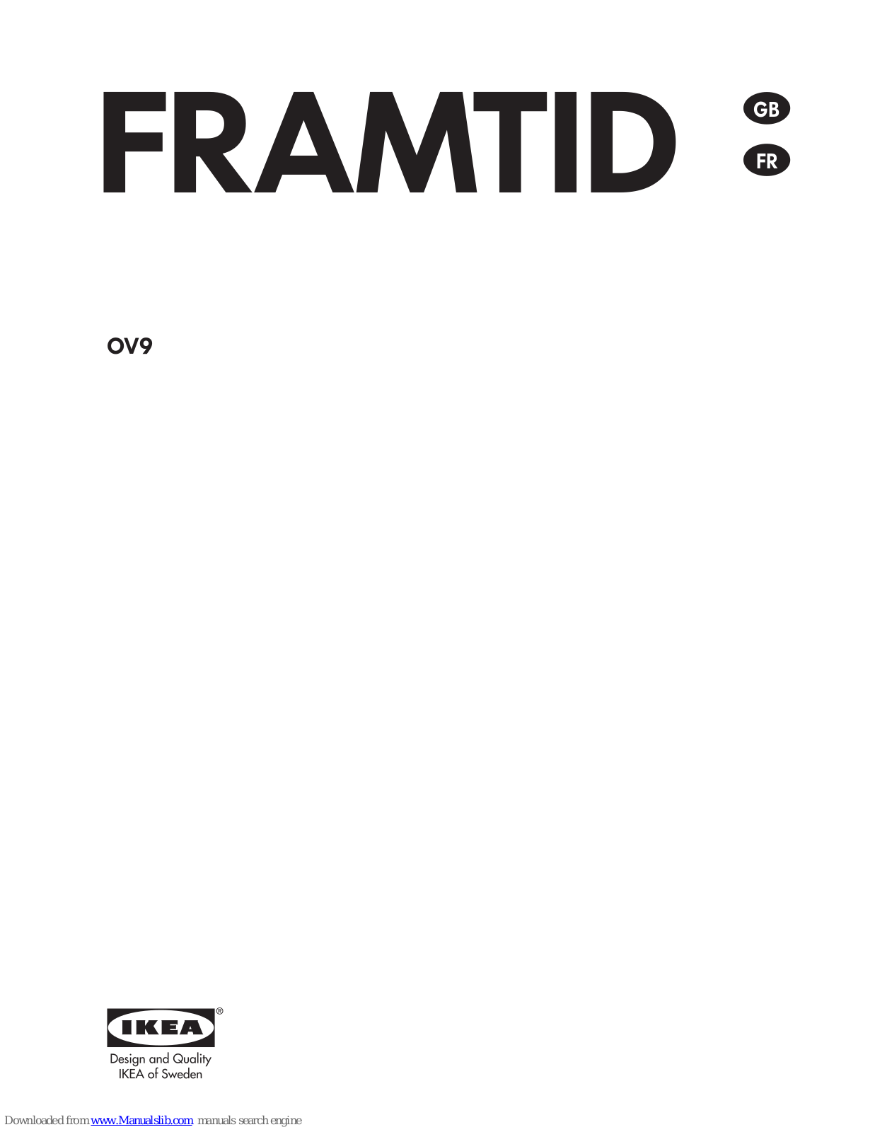 IKEA OV9 FRAMTID User Instructions