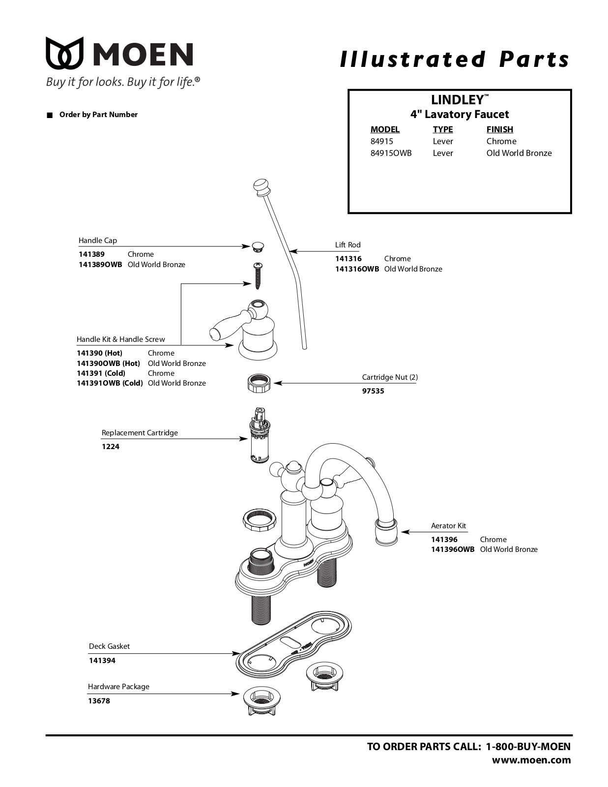 Moen 84915OWB User Manual