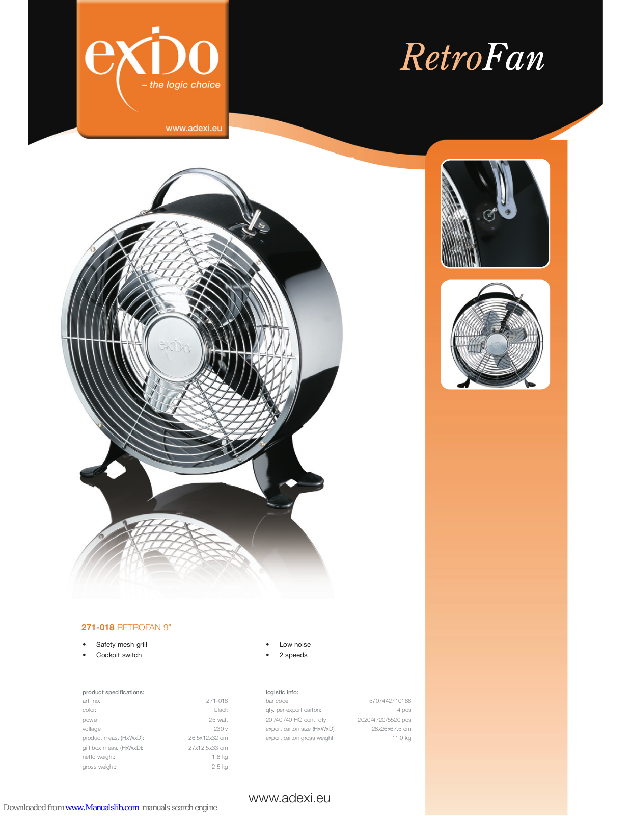 Exido 271-018 Specifications - ManualMachine.com