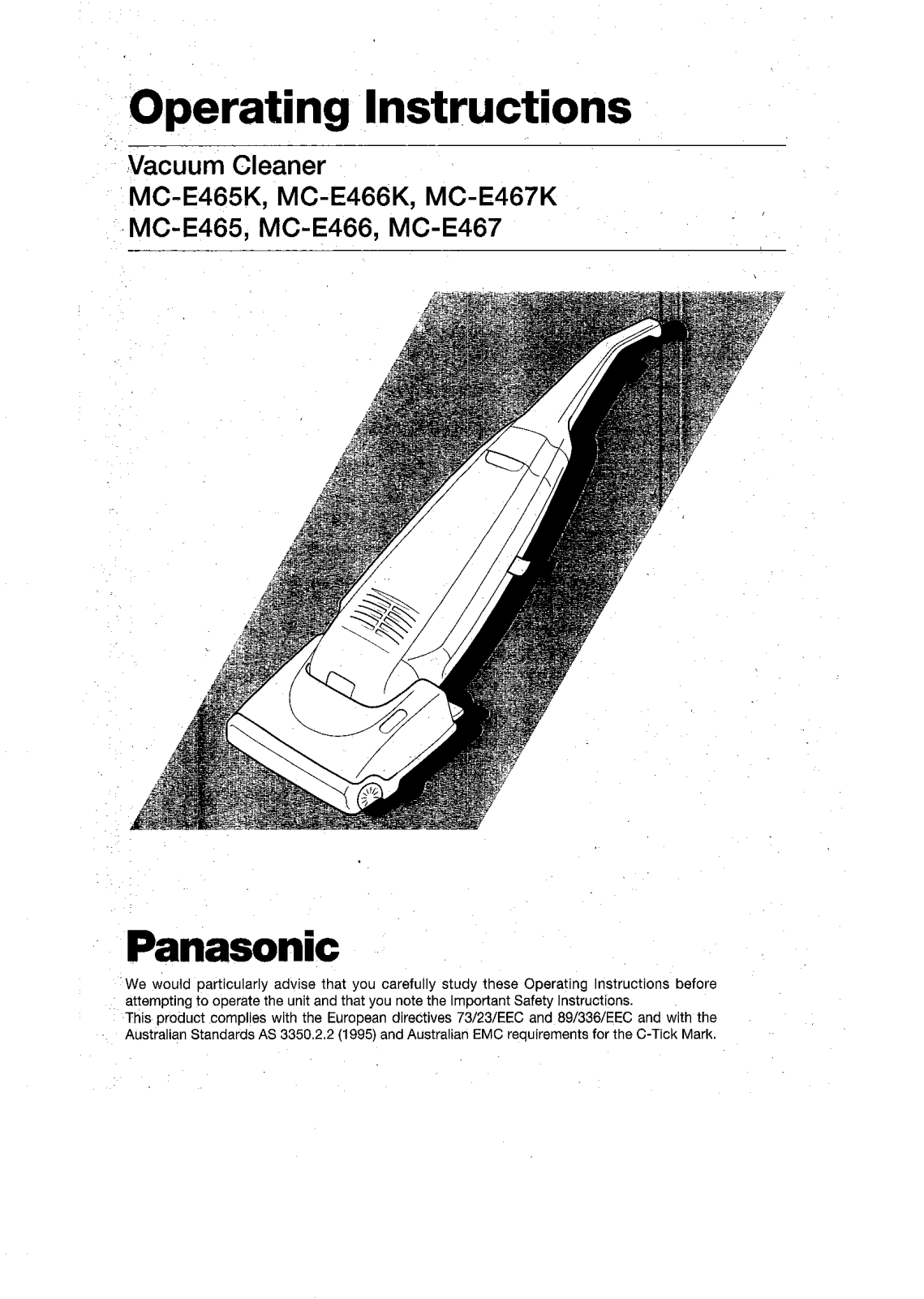 Panasonic MC-E467, MC-E466, MC-E465 User Manual