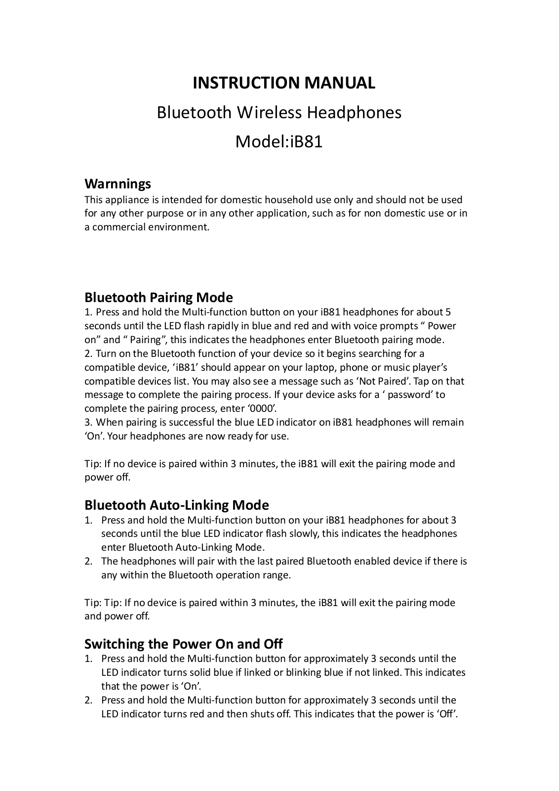 SDI Technologies IB81 User Manual