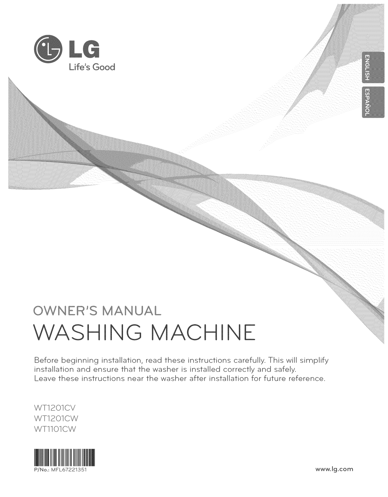 LG WT1201CW, WT1201CV, WT1101CW/00 Owner’s Manual