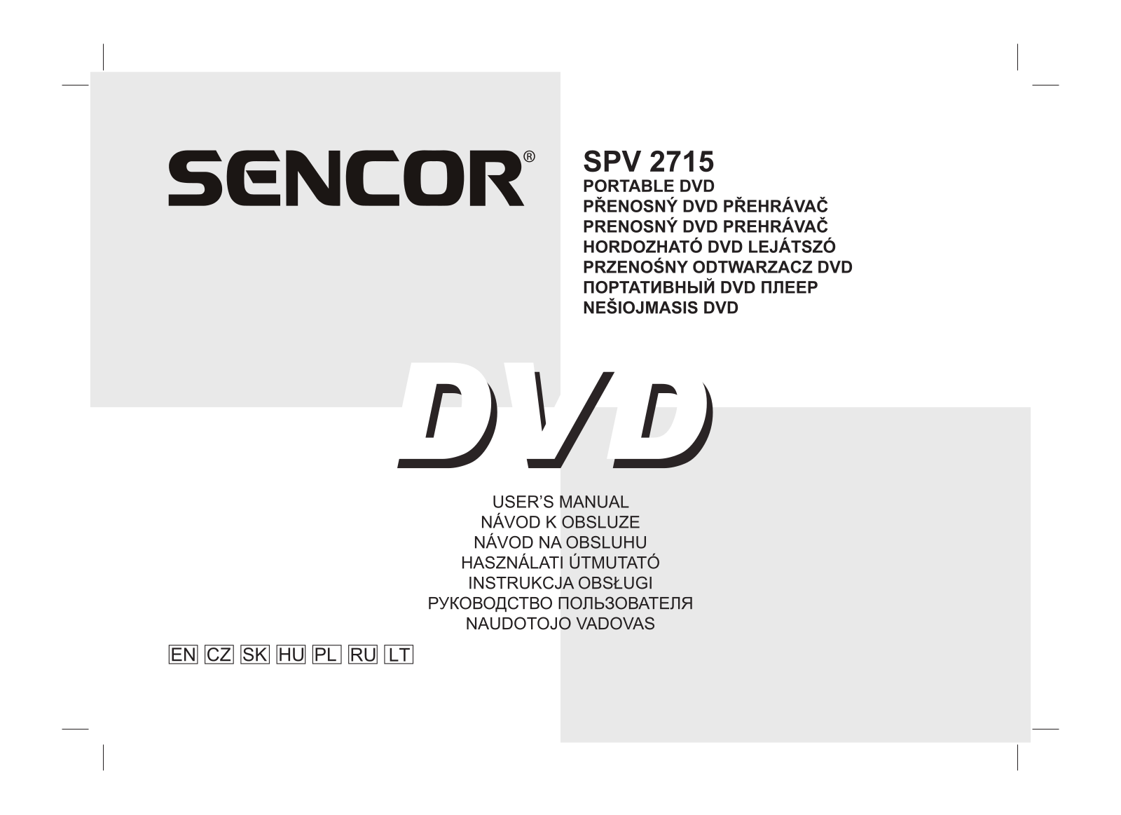 Sencor SPV 2715 User Manual