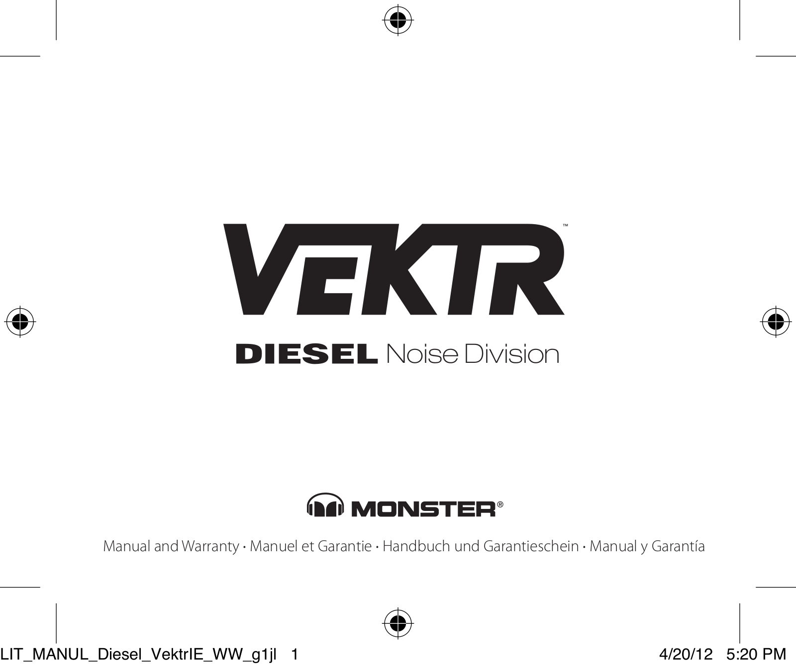 Monster Diesel VEKTR In-Ear Headphones User Manual