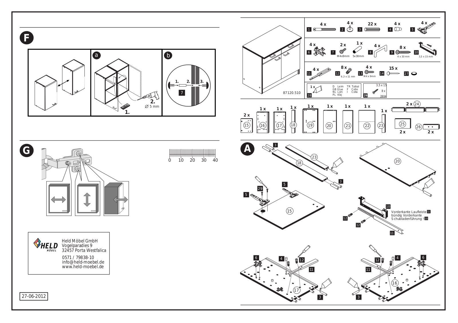 HELD MOBEL Palma Assembly instructions - ManualMachine.com