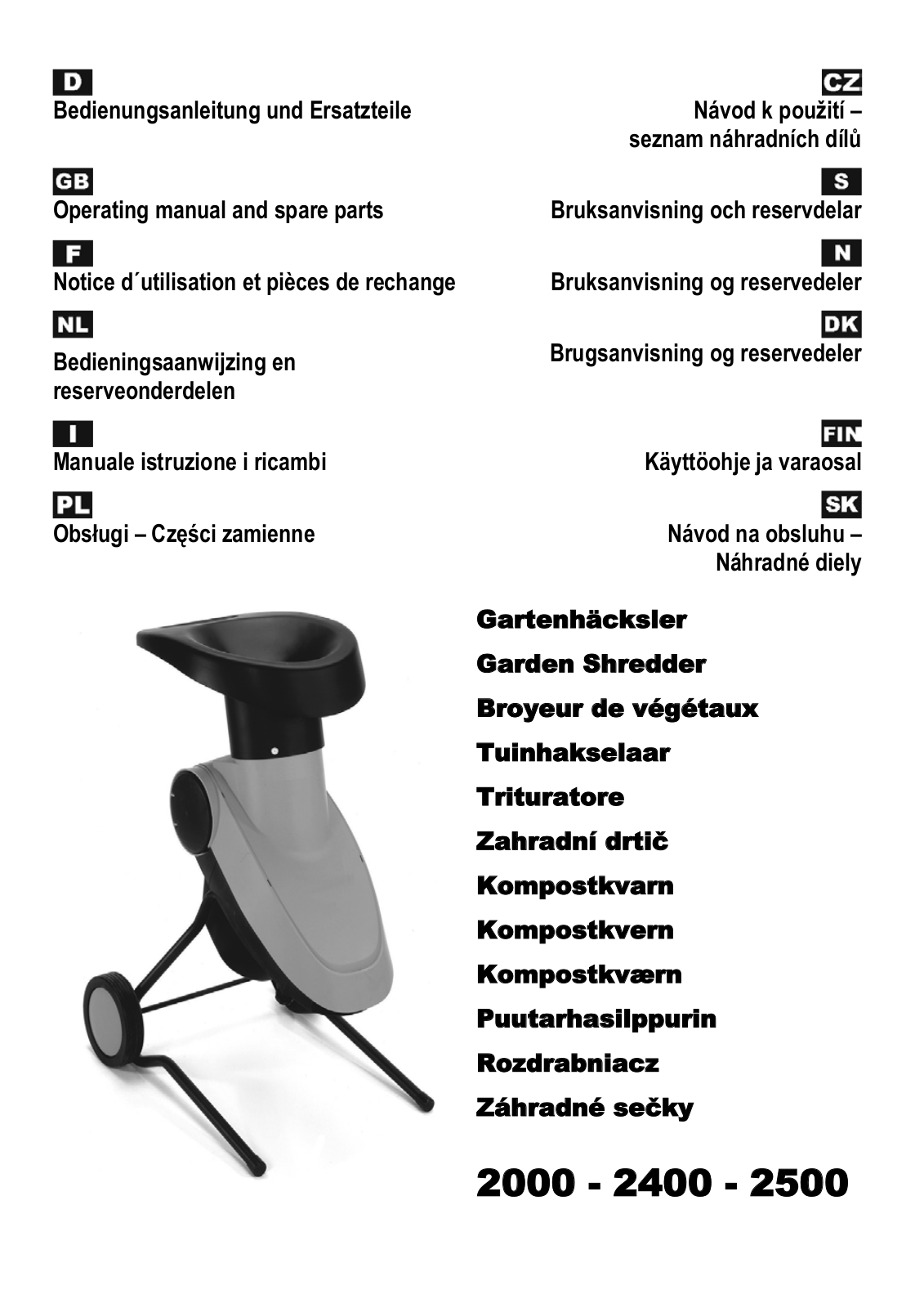 Atika 2500, 2400, 2000 User Manual