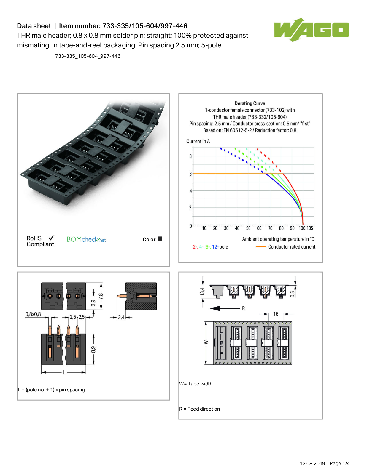 Wago 733-335/105-604/997-446 Data Sheet