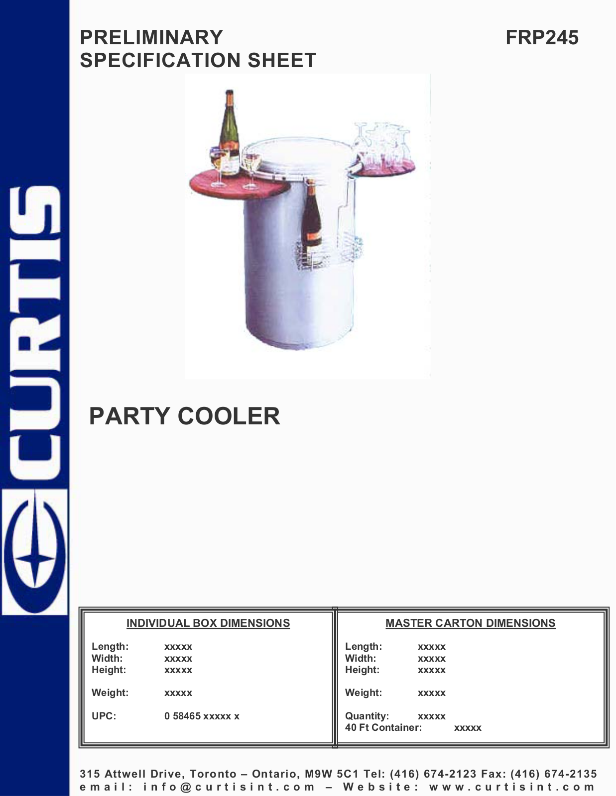 Curtis FRP245 User Manual