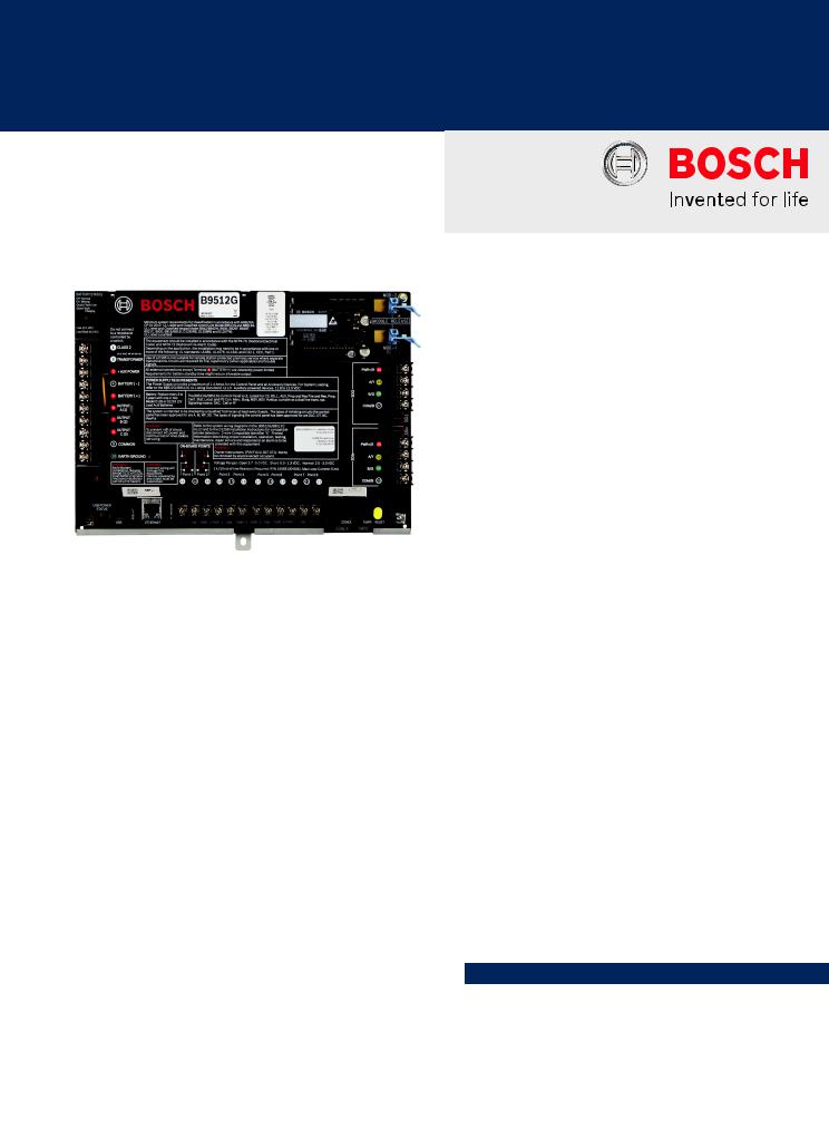 Bosch B9512G-USA Specsheet