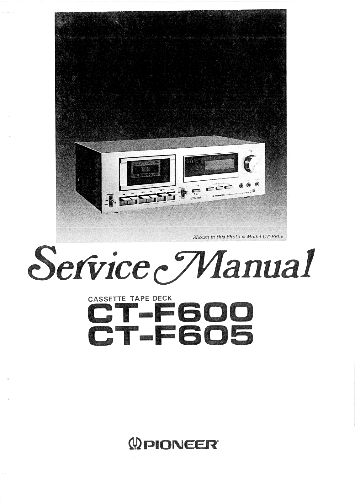 Pioneer CTF-600, CTF-605 Service manual