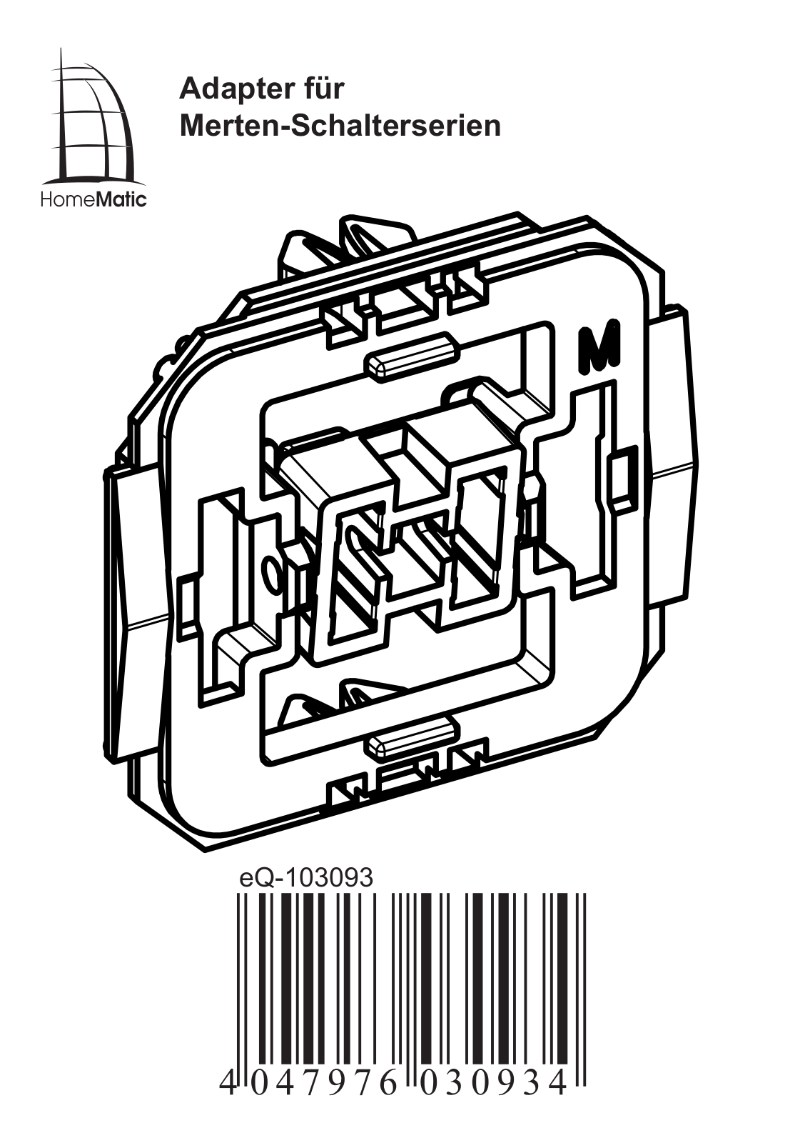 Homematic Adapter for Merten switch series Assembly Instructions