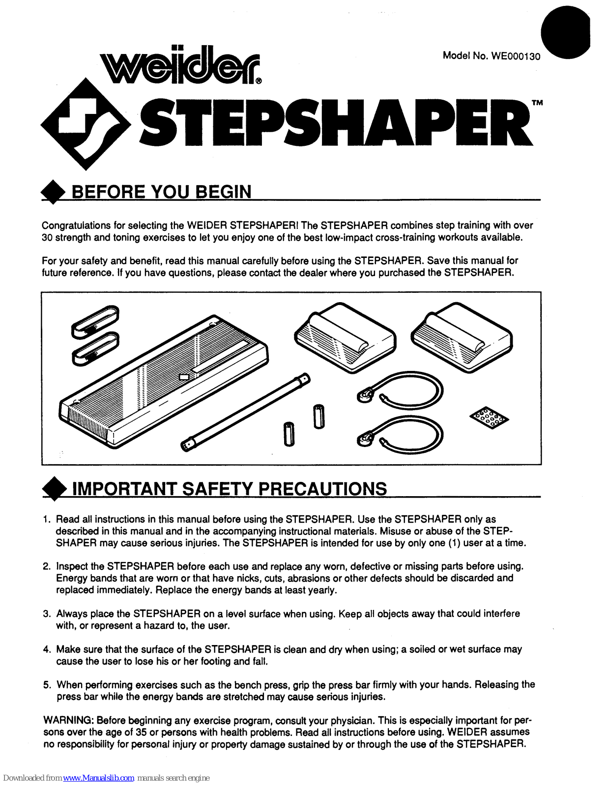 Weider WE000130 User Manual