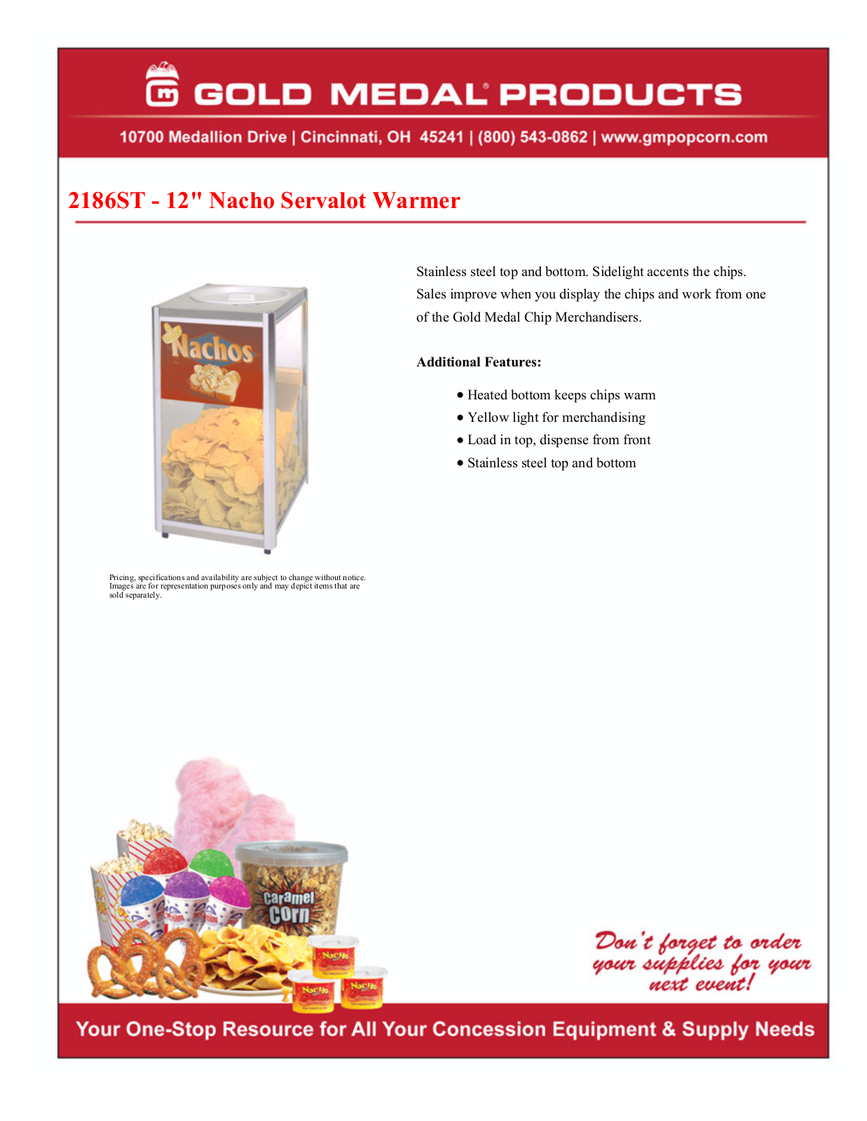 Gold Medal 2186ST User Manual