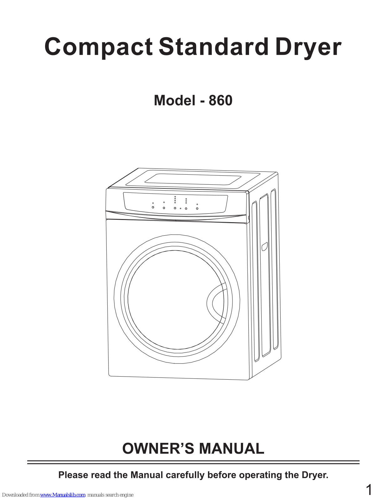 Consolidated Brands 860, 4400 Owner's Manual