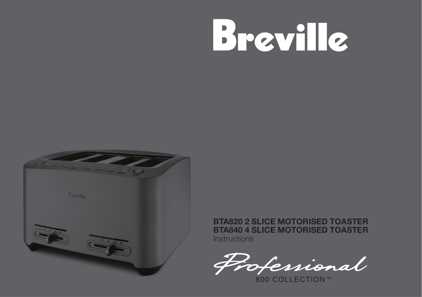 Breville BTA820, BTA840 User Manual