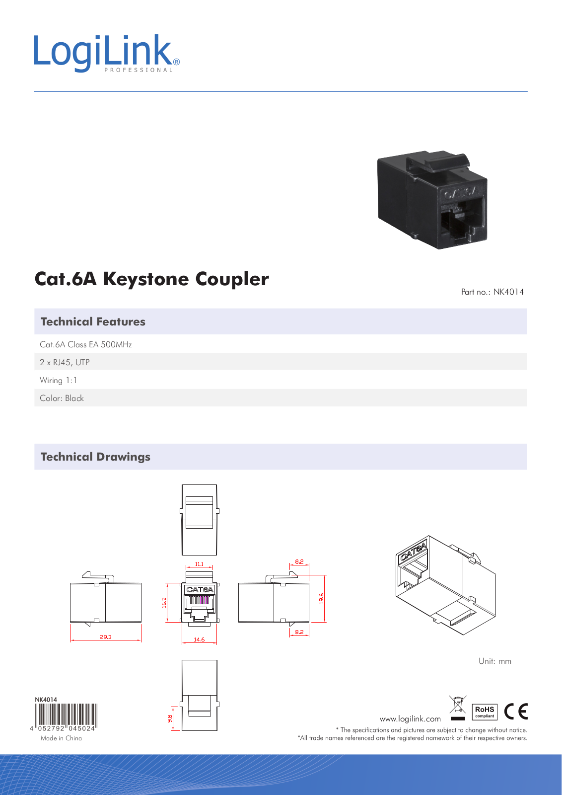 LogiLink NK4014 Technical data - ManualMachine.com