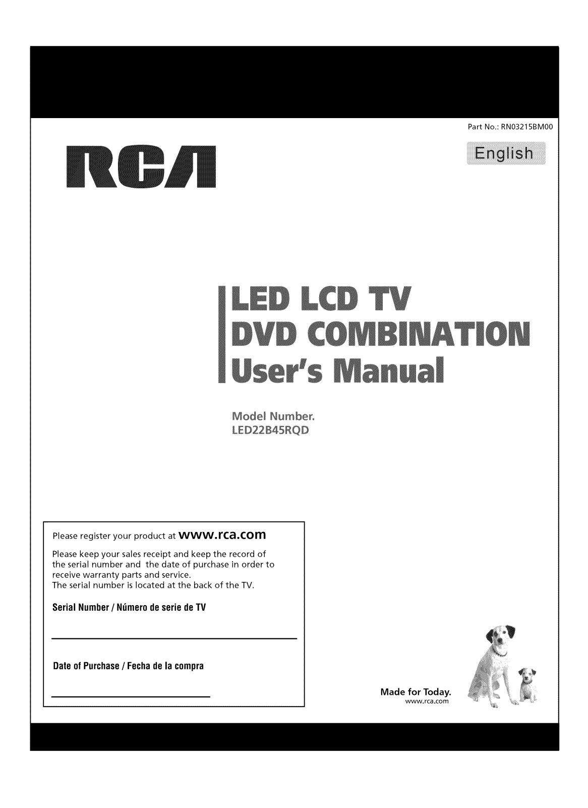 RCA LED22B45RQD Owner’s Manual