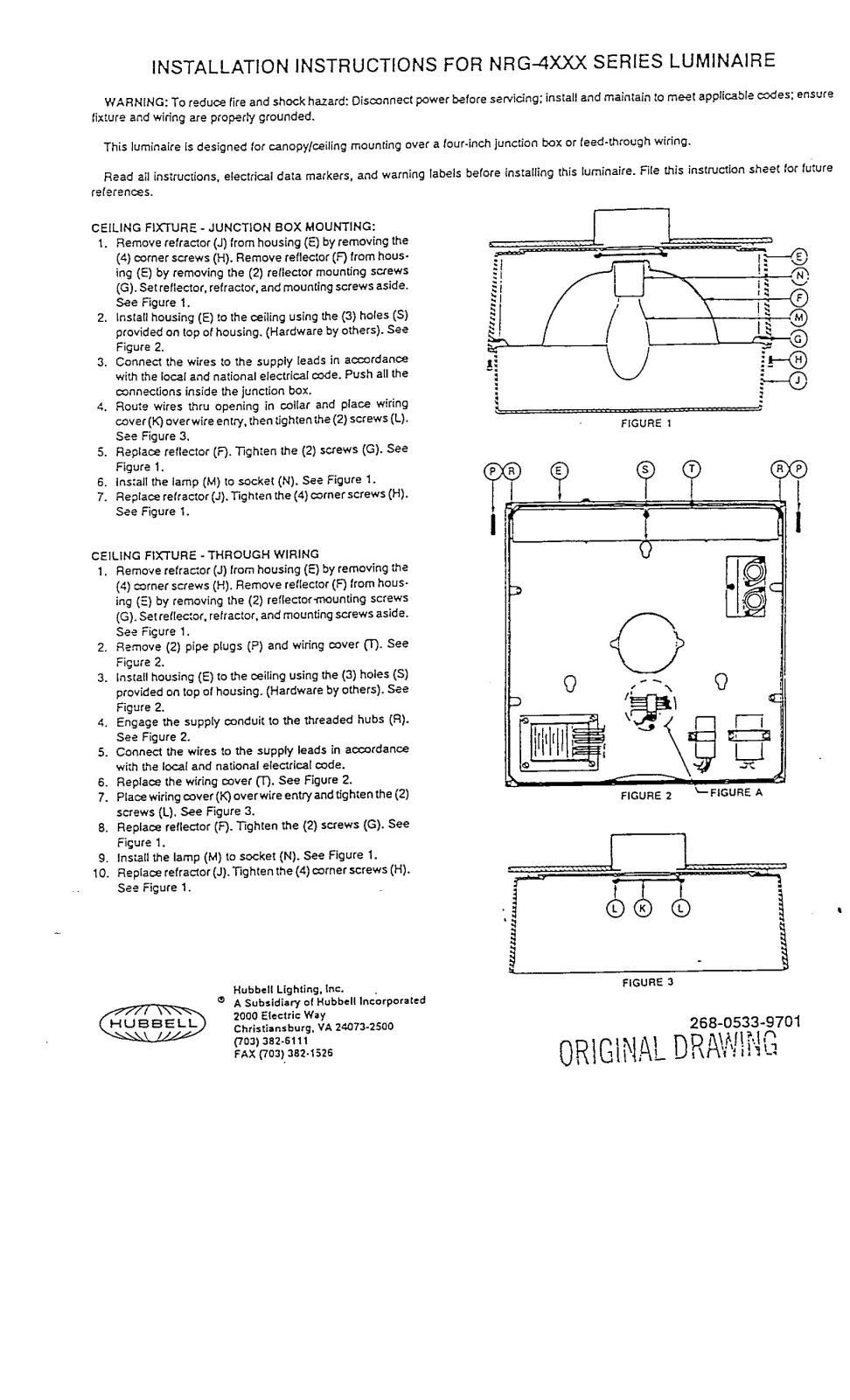 Hubbell Lighting NRG-4XXX User Manual