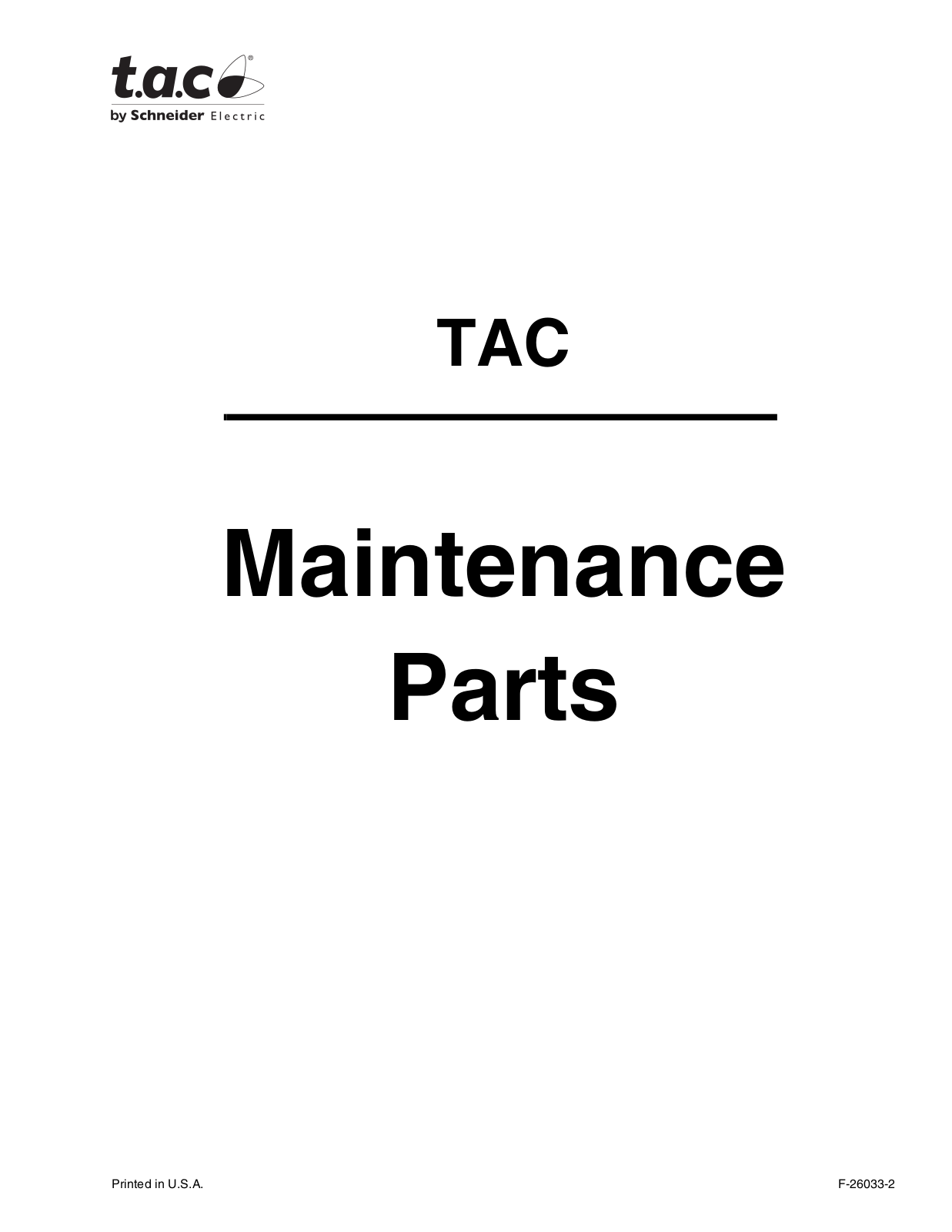 Schneider Electric TAC Catalog