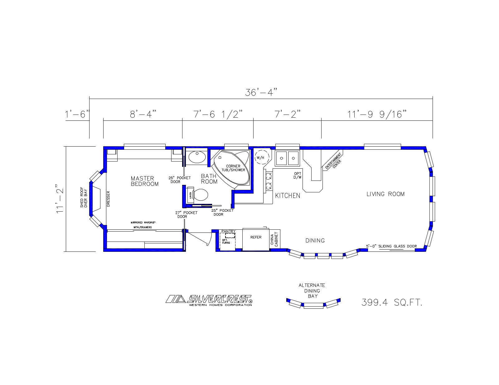 Silvercrest Model-157 Floor Plan