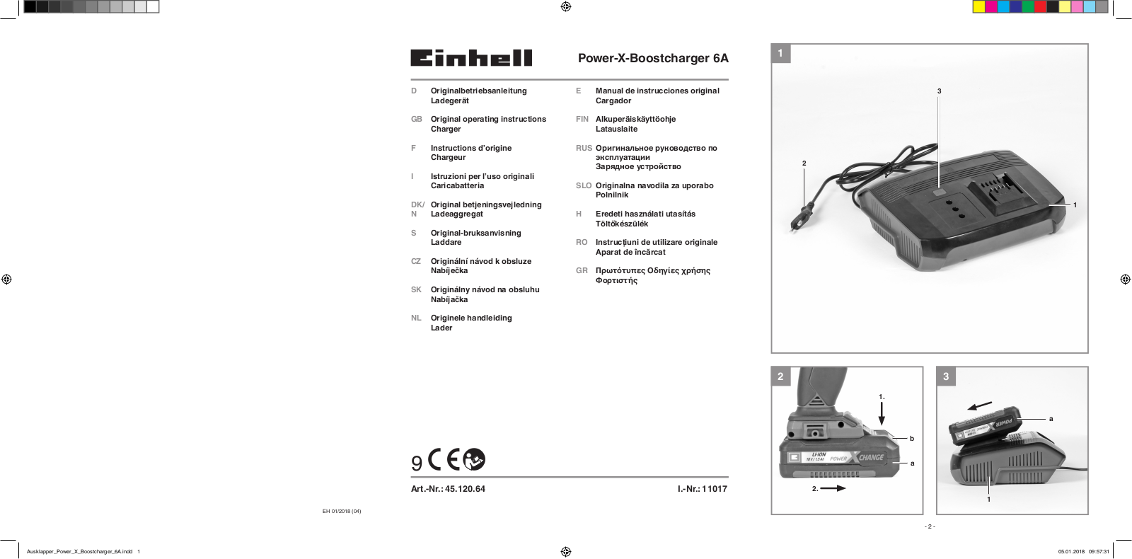 EINHELL Power-X-Boostcharger 6A User Manual