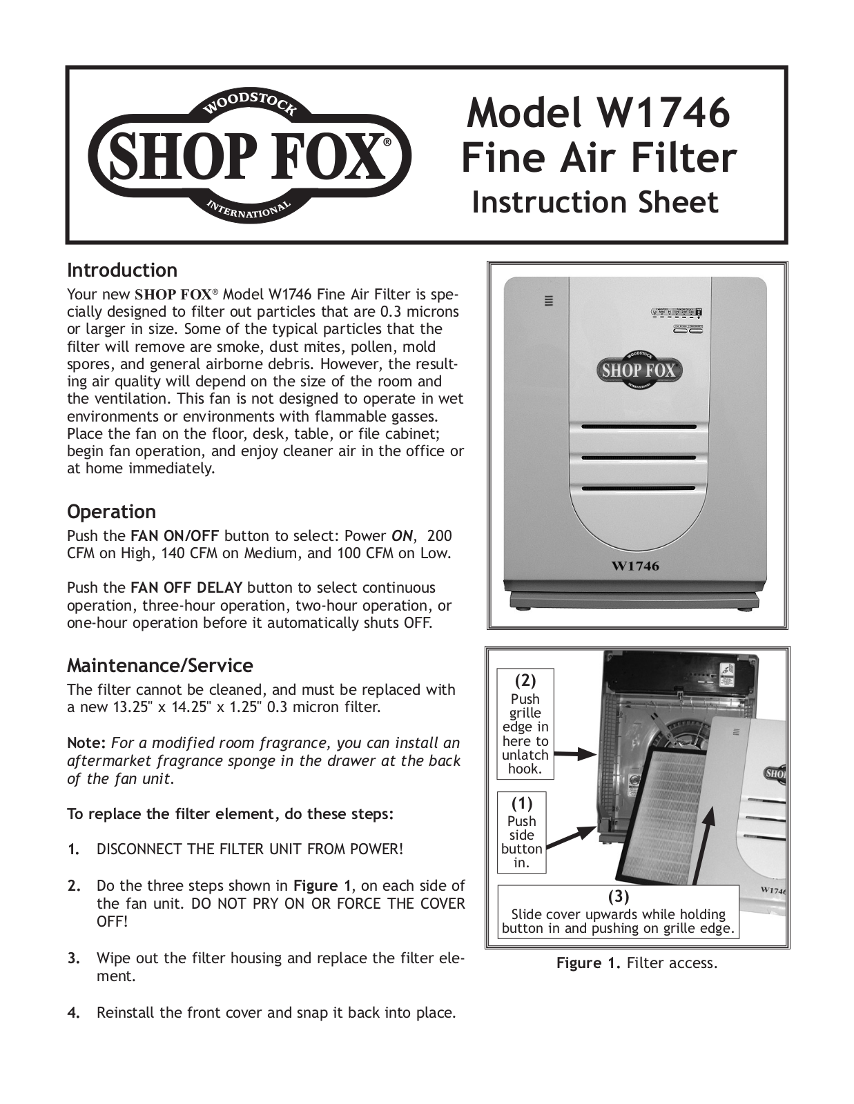 Woodstock W1746 User Manual