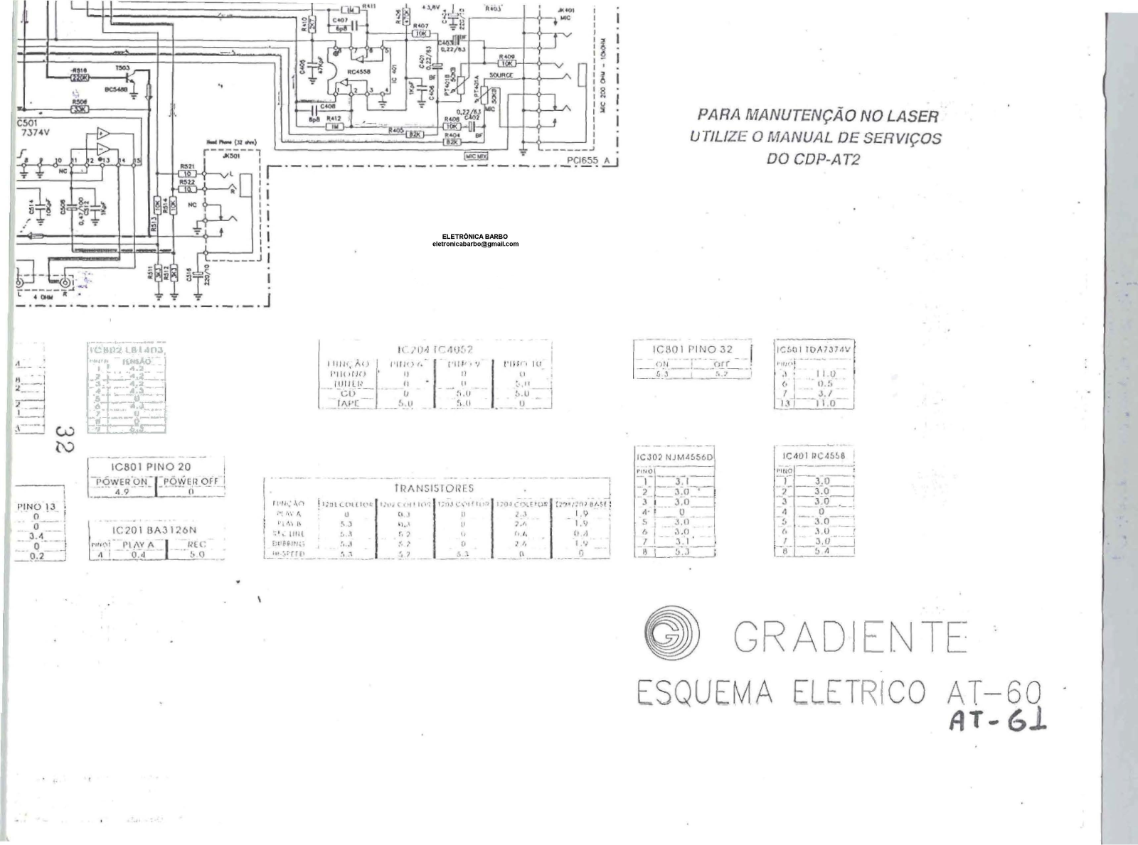 Gradiente AT60, AT61 Schematic