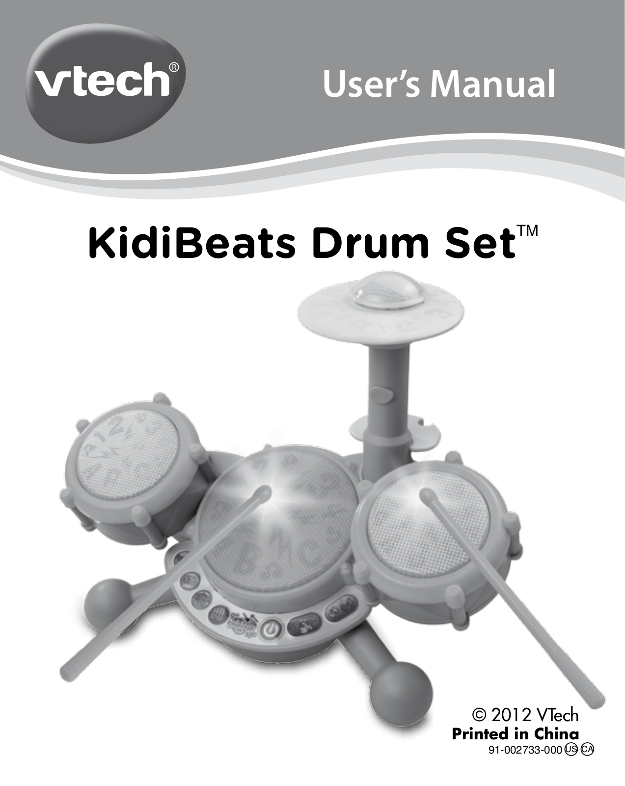 VTech KidiBeats Drum Set, KidiBeats Drum Set - Pink Owner's Manual