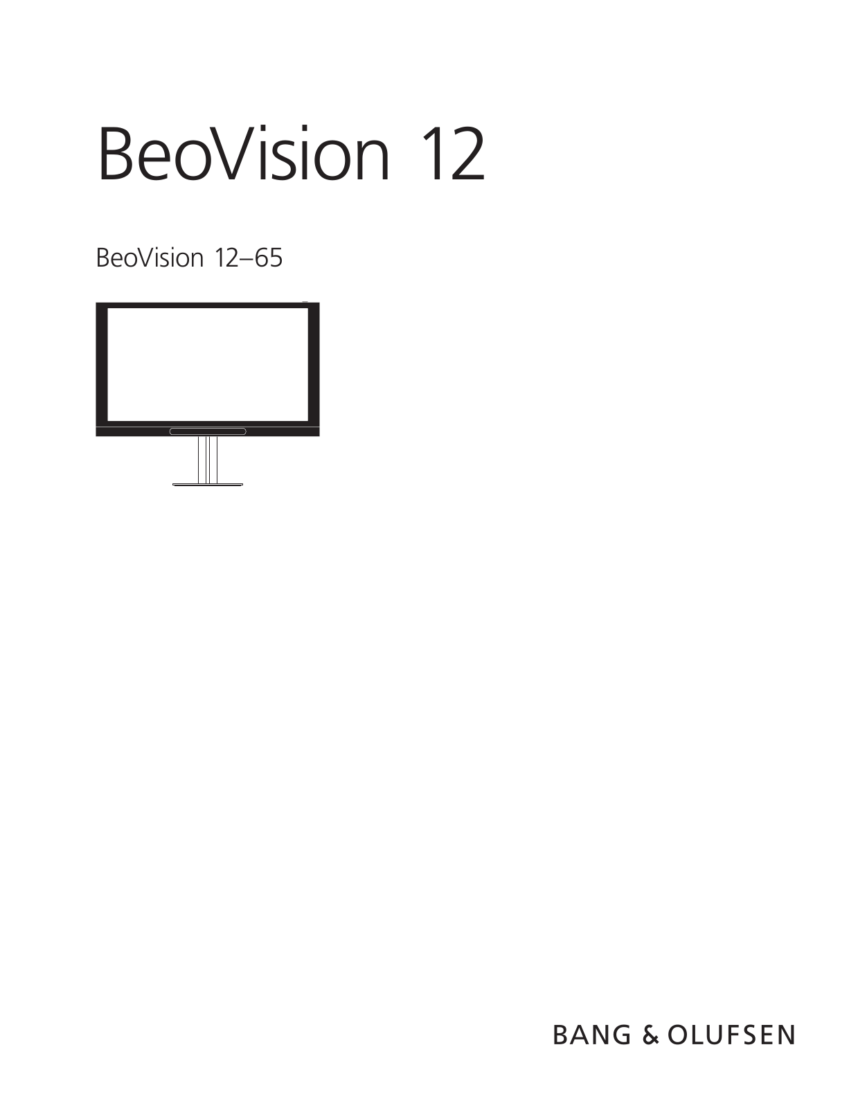 Bang & Olufsen BeoVision 12 User Manual