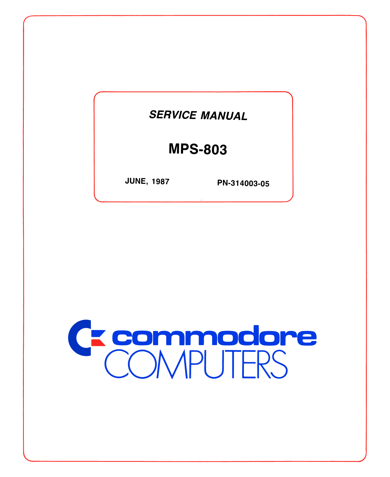 Commodore MPS-803 a - ManualMachine.com