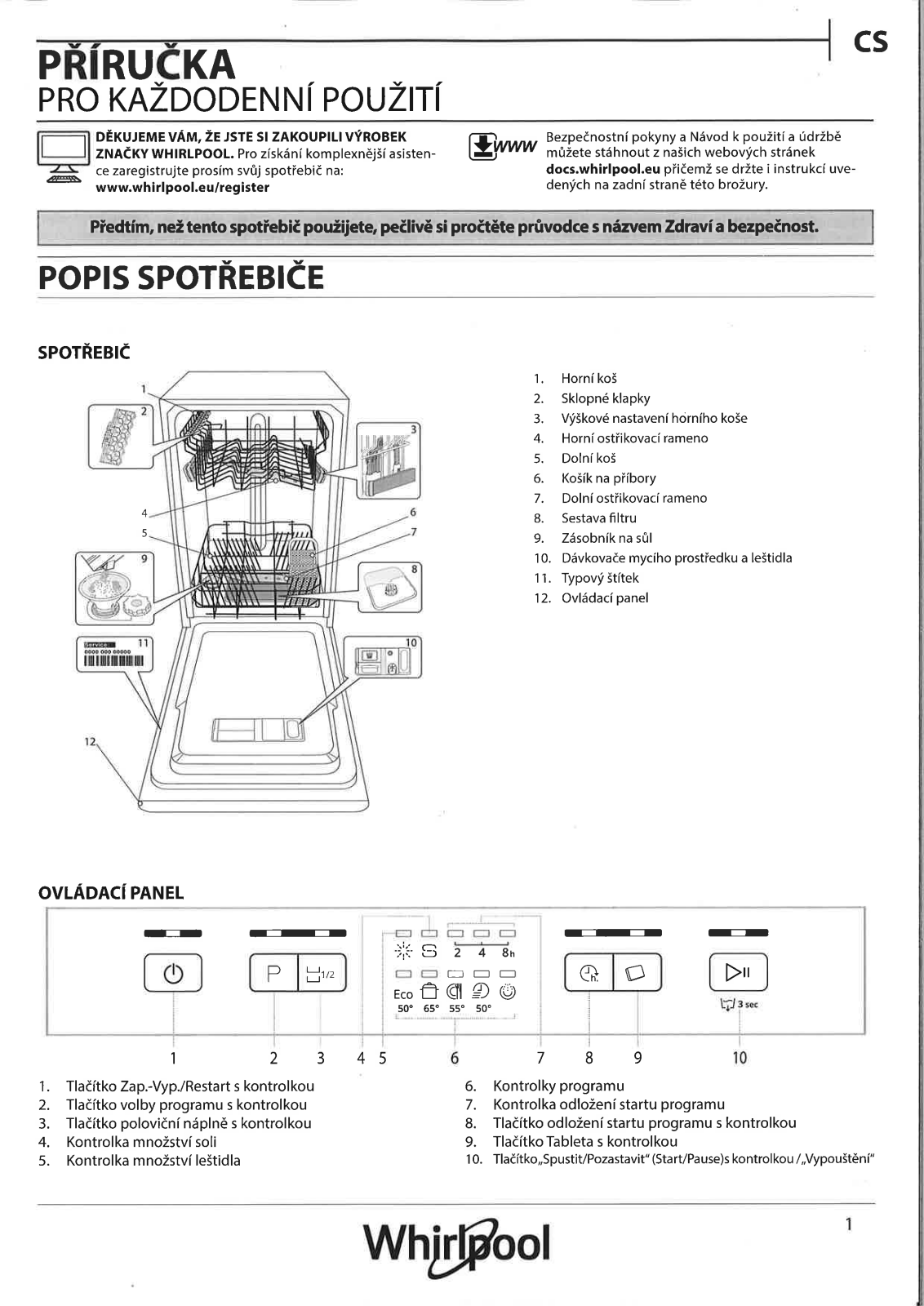 Whirlpool WSFE 2B19 User Manual