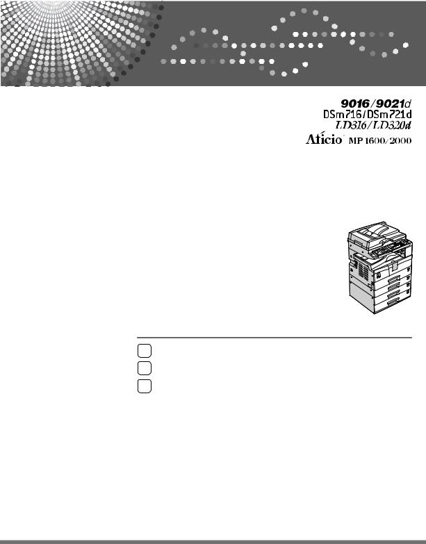Ricoh AFICIO MP 2000, AFICIO MP 1600 Manual