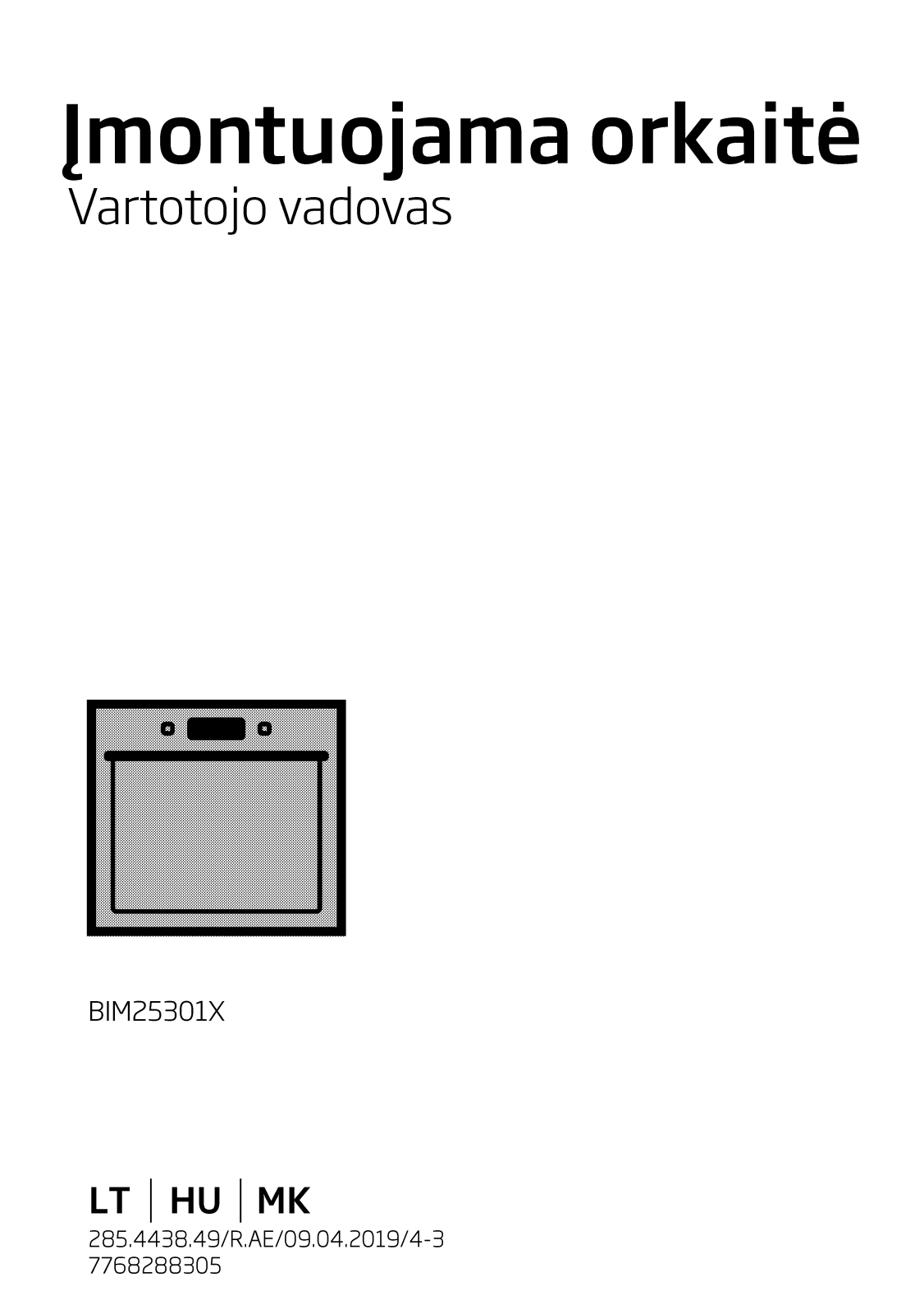 Beko BIM25301X User manual