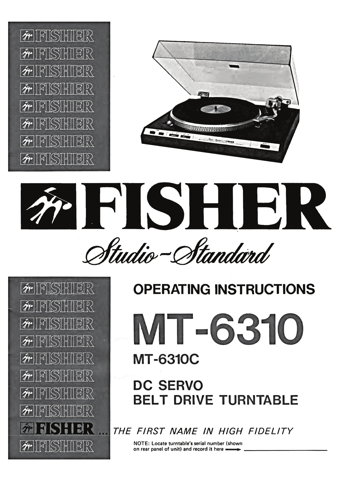 Fisher MT-6310 Owners Manual