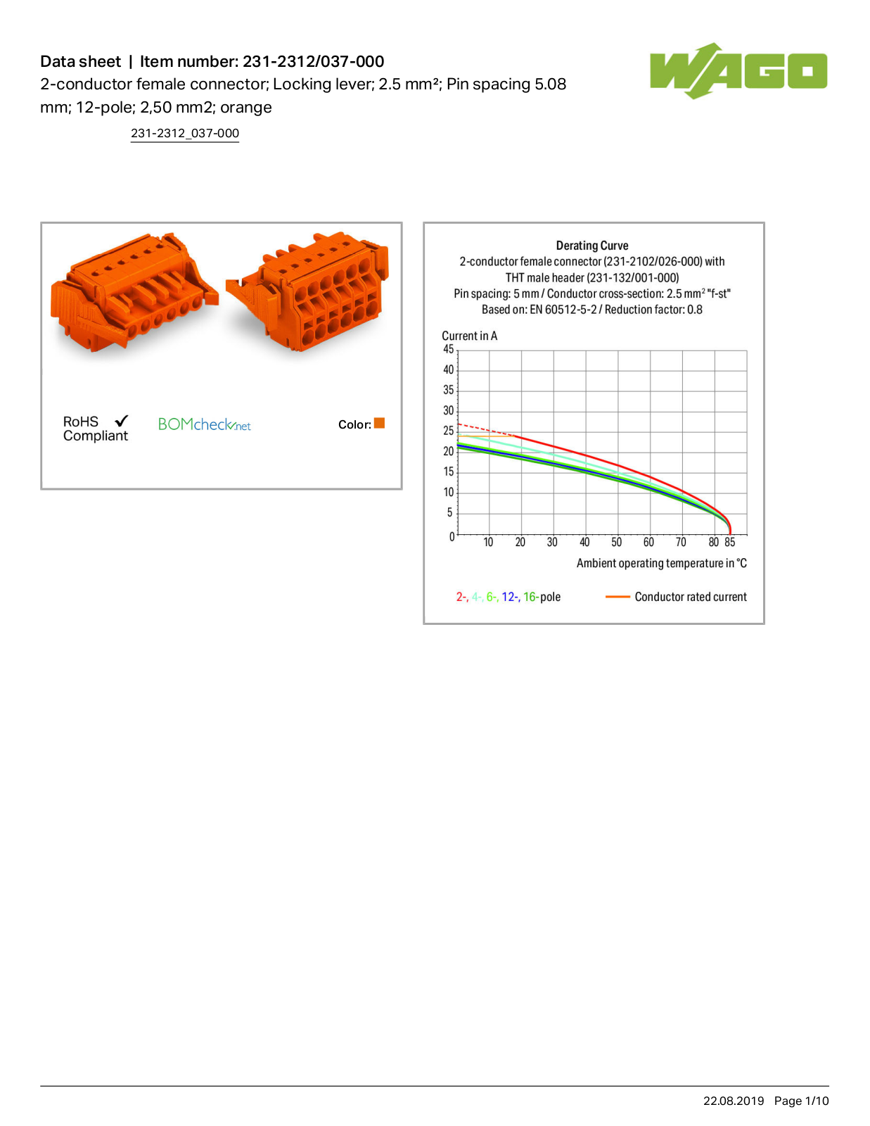 Wago 231-2312/037-000 Data Sheet