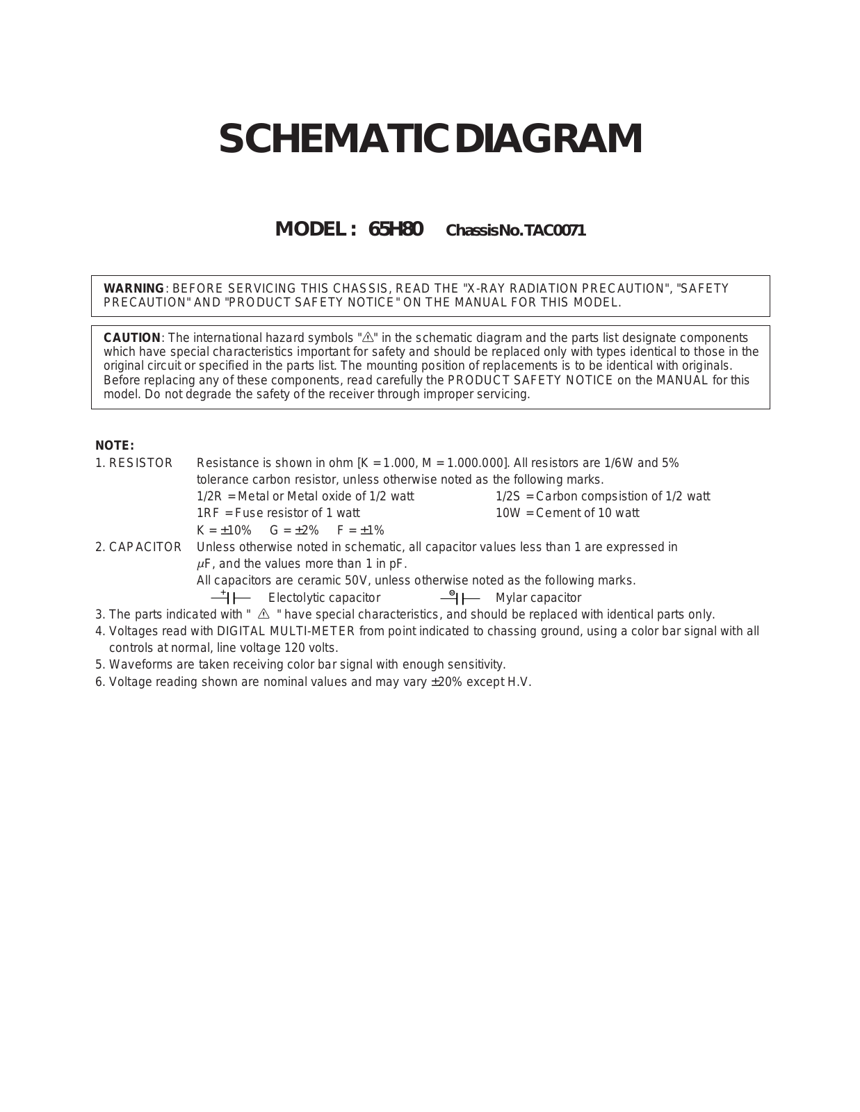 Toshiba 65H80 Schematic