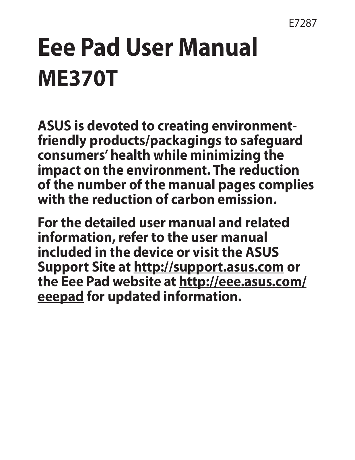 ASUS ME370T User Manual