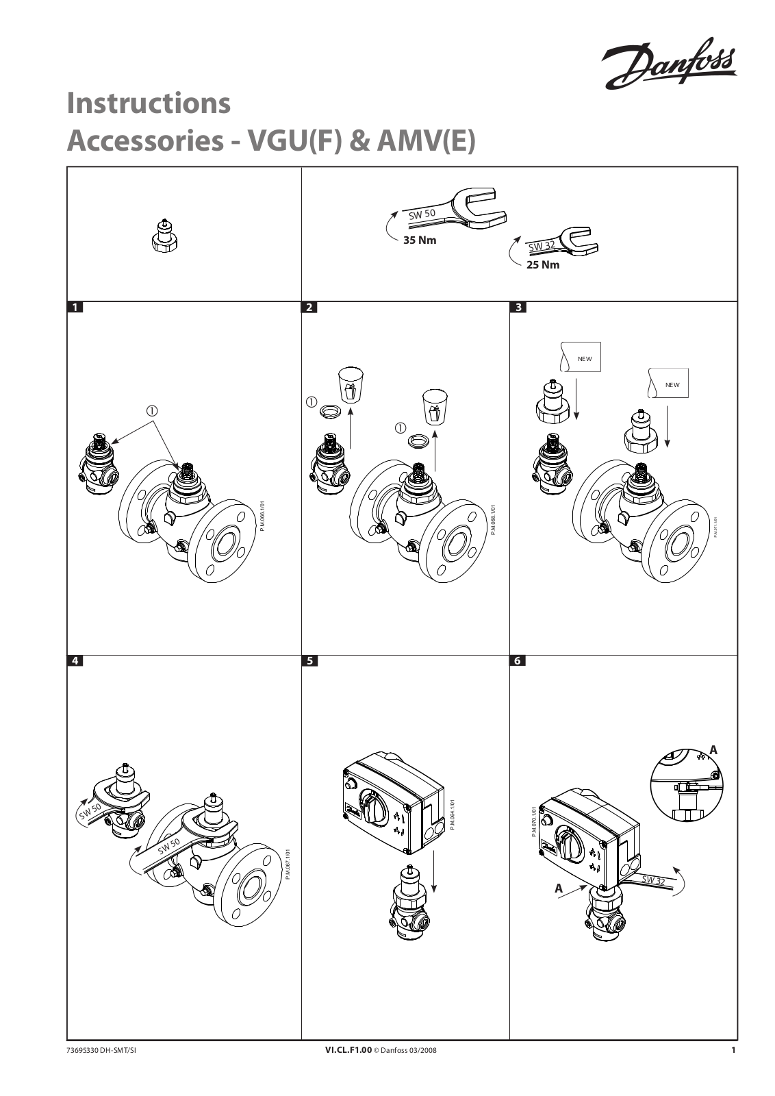 Danfoss VGU(F), AMV(E) Installation guide